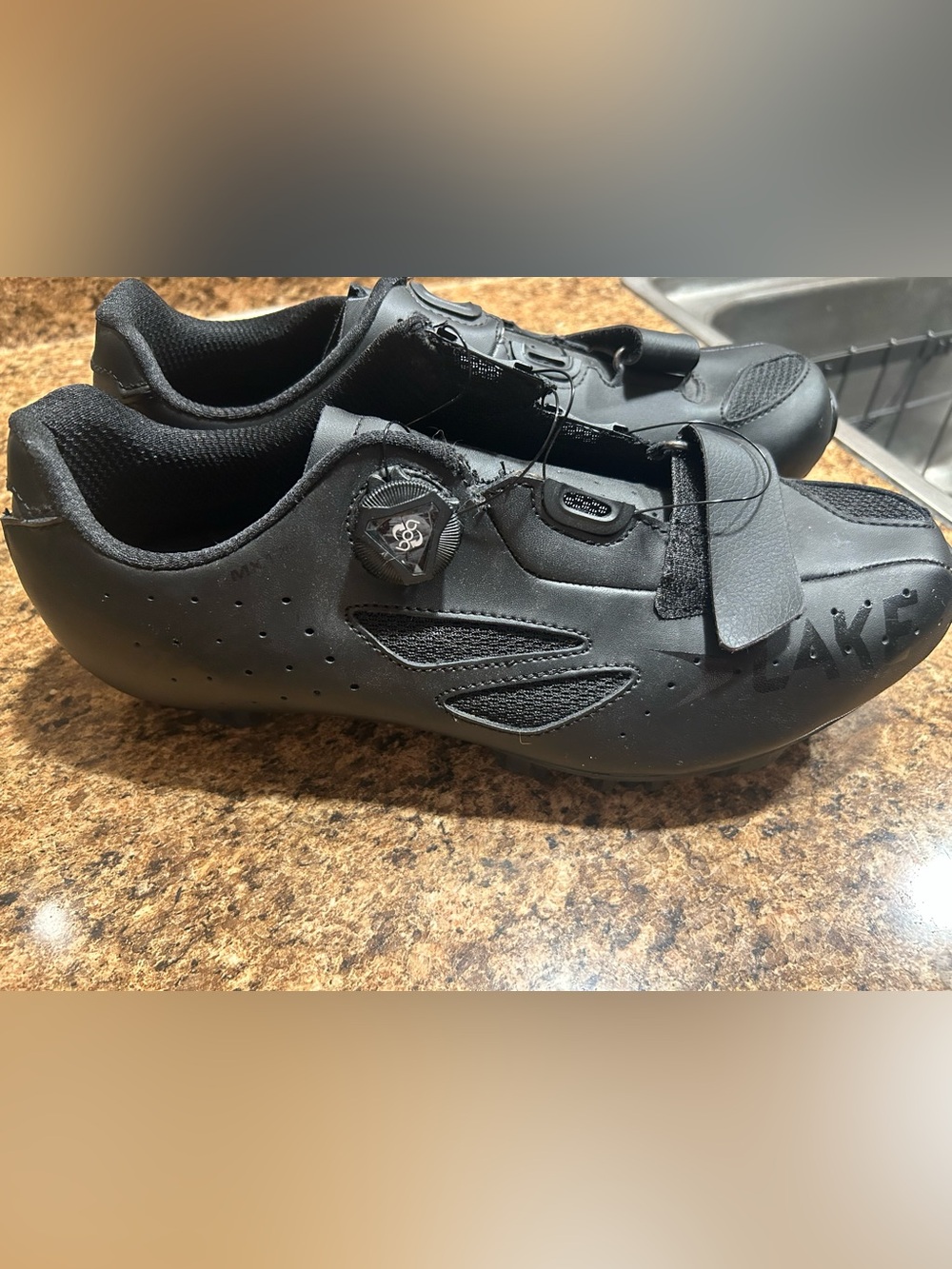 Lake MX176 Black Mountain Bike Shoes W/  BOA L6  Dial Size 11  (45 EUR)Wide NWOB